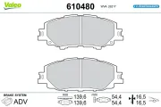 Bremsbelagsatz, Scheibenbremse VALEO 610480