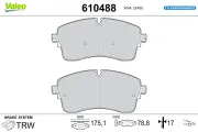 Bremsbelagsatz, Scheibenbremse Vorderachse VALEO 610488