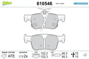 Bremsbelagsatz, Scheibenbremse Hinterachse VALEO 610546