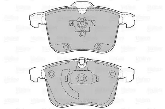 Bremsbelagsatz, Scheibenbremse Vorderachse VALEO 598808 Bild Bremsbelagsatz, Scheibenbremse Vorderachse VALEO 598808