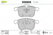 Bremsbelagsatz, Scheibenbremse Vorderachse VALEO 598808