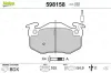 Bremsbelagsatz, Scheibenbremse Hinterachse VALEO 598158 Bild Bremsbelagsatz, Scheibenbremse Hinterachse VALEO 598158