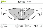 Bremsbelagsatz, Scheibenbremse VALEO 598103