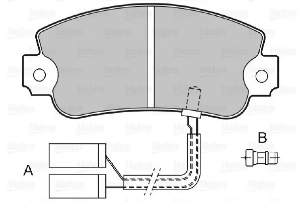 Bremsbelagsatz, Scheibenbremse VALEO 598141 Bild Bremsbelagsatz, Scheibenbremse VALEO 598141