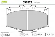 Bremsbelagsatz, Scheibenbremse VALEO 598921