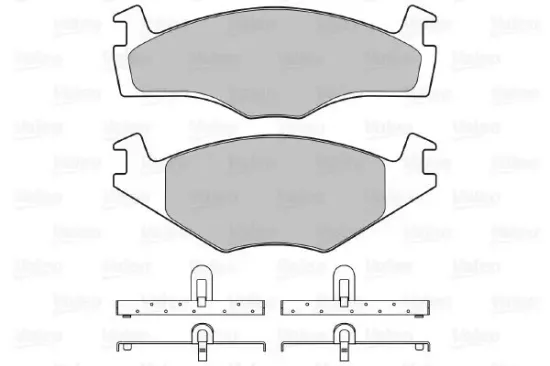 Bremsbelagsatz, Scheibenbremse Vorderachse VALEO 598258 Bild Bremsbelagsatz, Scheibenbremse Vorderachse VALEO 598258