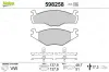 Bremsbelagsatz, Scheibenbremse Vorderachse VALEO 598258 Bild Bremsbelagsatz, Scheibenbremse Vorderachse VALEO 598258