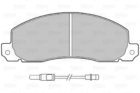 Bremsbelagsatz, Scheibenbremse Vorderachse VALEO 598086 Bild Bremsbelagsatz, Scheibenbremse Vorderachse VALEO 598086