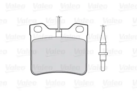 Bremsbelagsatz, Scheibenbremse Hinterachse VALEO 301062 Bild Bremsbelagsatz, Scheibenbremse Hinterachse VALEO 301062