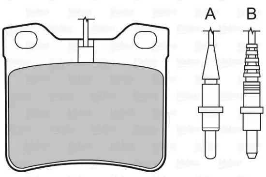 Bremsbelagsatz, Scheibenbremse Hinterachse VALEO 598295 Bild Bremsbelagsatz, Scheibenbremse Hinterachse VALEO 598295