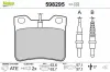 Bremsbelagsatz, Scheibenbremse Hinterachse VALEO 598295