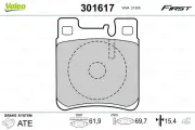 Bremsbelagsatz, Scheibenbremse VALEO 301617