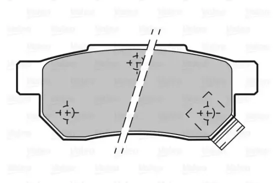Bremsbelagsatz, Scheibenbremse Hinterachse VALEO 598053 Bild Bremsbelagsatz, Scheibenbremse Hinterachse VALEO 598053