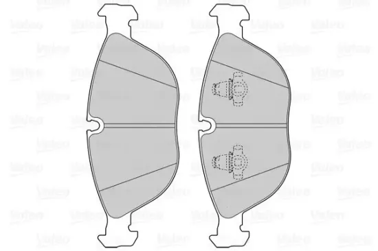 Bremsbelagsatz, Scheibenbremse Vorderachse VALEO 302299 Bild Bremsbelagsatz, Scheibenbremse Vorderachse VALEO 302299
