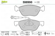 Bremsbelagsatz, Scheibenbremse VALEO 598990