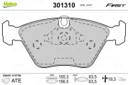 Bremsbelagsatz, Scheibenbremse VALEO 301310