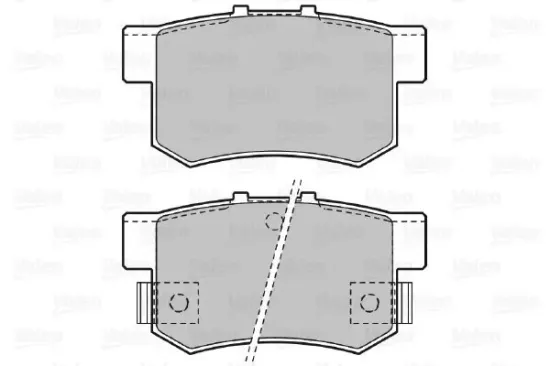 Bremsbelagsatz, Scheibenbremse Hinterachse VALEO 598911 Bild Bremsbelagsatz, Scheibenbremse Hinterachse VALEO 598911