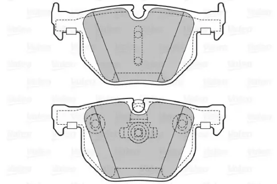Bremsbelagsatz, Scheibenbremse Hinterachse VALEO 598754 Bild Bremsbelagsatz, Scheibenbremse Hinterachse VALEO 598754