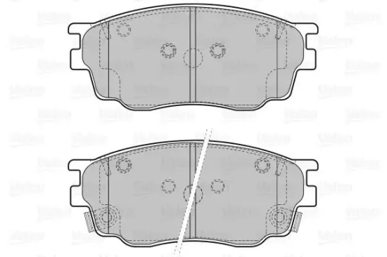 Bremsbelagsatz, Scheibenbremse Vorderachse VALEO 598647 Bild Bremsbelagsatz, Scheibenbremse Vorderachse VALEO 598647