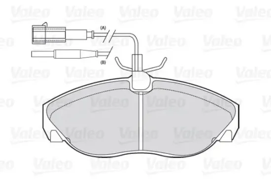 Bremsbelagsatz, Scheibenbremse VALEO 301010 Bild Bremsbelagsatz, Scheibenbremse VALEO 301010