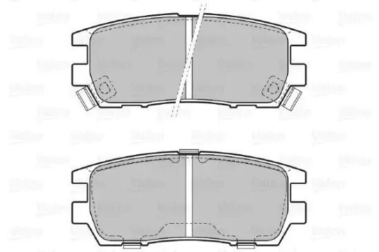 Bremsbelagsatz, Scheibenbremse Hinterachse VALEO 598519 Bild Bremsbelagsatz, Scheibenbremse Hinterachse VALEO 598519