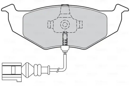 Bremsbelagsatz, Scheibenbremse Vorderachse VALEO 301805 Bild Bremsbelagsatz, Scheibenbremse Vorderachse VALEO 301805