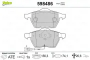 Bremsbelagsatz, Scheibenbremse VALEO 598486