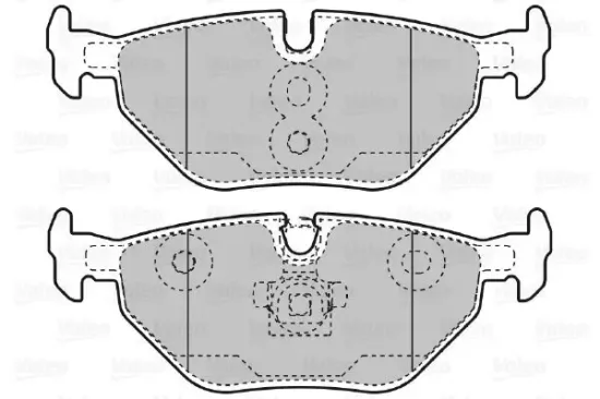 Bremsbelagsatz, Scheibenbremse Hinterachse VALEO 598753 Bild Bremsbelagsatz, Scheibenbremse Hinterachse VALEO 598753