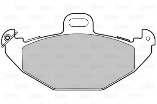 Bremsbelagsatz, Scheibenbremse Hinterachse VALEO 598328 Bild Bremsbelagsatz, Scheibenbremse Hinterachse VALEO 598328