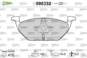 Bremsbelagsatz, Scheibenbremse Vorderachse VALEO 598332