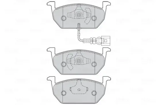 Bremsbelagsatz, Scheibenbremse Vorderachse VALEO 302222 Bild Bremsbelagsatz, Scheibenbremse Vorderachse VALEO 302222