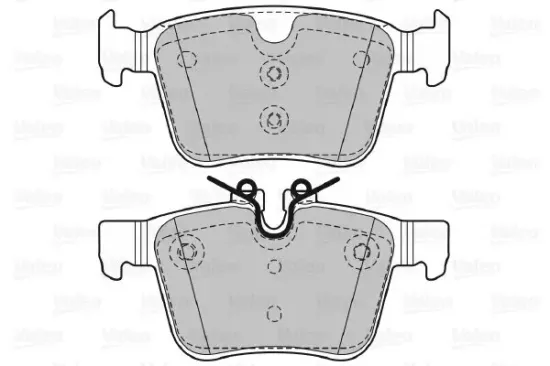 Bremsbelagsatz, Scheibenbremse Hinterachse VALEO 601473 Bild Bremsbelagsatz, Scheibenbremse Hinterachse VALEO 601473