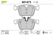 Bremsbelagsatz, Scheibenbremse Hinterachse VALEO 601473