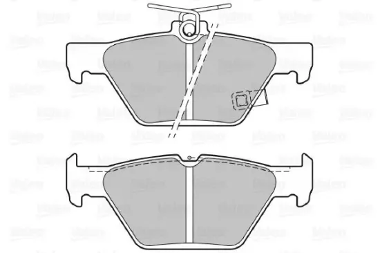 Bremsbelagsatz, Scheibenbremse Hinterachse VALEO 601494 Bild Bremsbelagsatz, Scheibenbremse Hinterachse VALEO 601494