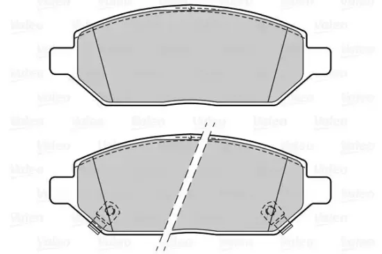 Bremsbelagsatz, Scheibenbremse Vorderachse VALEO 601498 Bild Bremsbelagsatz, Scheibenbremse Vorderachse VALEO 601498