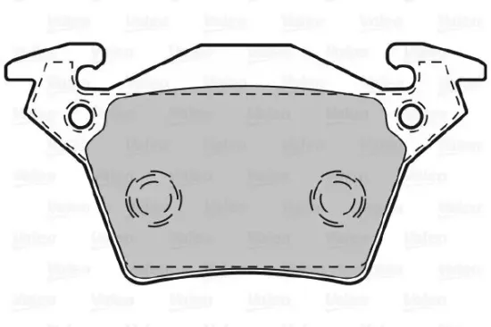 Bremsbelagsatz, Scheibenbremse Hinterachse VALEO 598301 Bild Bremsbelagsatz, Scheibenbremse Hinterachse VALEO 598301