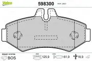 Bremsbelagsatz, Scheibenbremse VALEO 598300