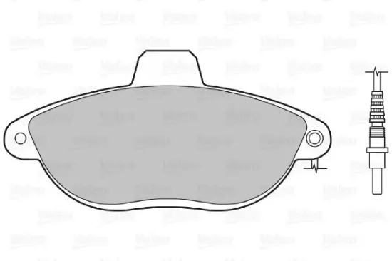 Bremsbelagsatz, Scheibenbremse Vorderachse VALEO 598073 Bild Bremsbelagsatz, Scheibenbremse Vorderachse VALEO 598073