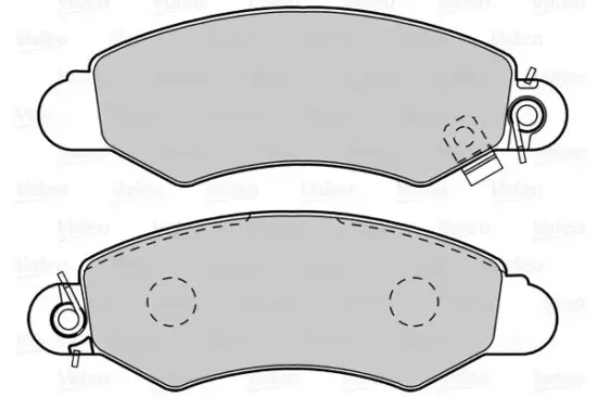 Bremsbelagsatz, Scheibenbremse Vorderachse VALEO 302095 Bild Bremsbelagsatz, Scheibenbremse Vorderachse VALEO 302095