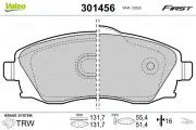 Bremsbelagsatz, Scheibenbremse Vorderachse VALEO 301456