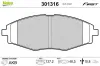 Bremsbelagsatz, Scheibenbremse Vorderachse VALEO 301316 Bild Bremsbelagsatz, Scheibenbremse Vorderachse VALEO 301316
