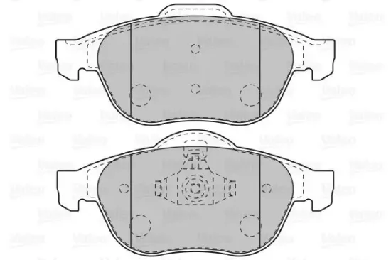 Bremsbelagsatz, Scheibenbremse Vorderachse VALEO 598993 Bild Bremsbelagsatz, Scheibenbremse Vorderachse VALEO 598993