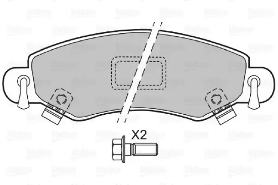 Bremsbelagsatz, Scheibenbremse Vorderachse VALEO 598453 Bild Bremsbelagsatz, Scheibenbremse Vorderachse VALEO 598453