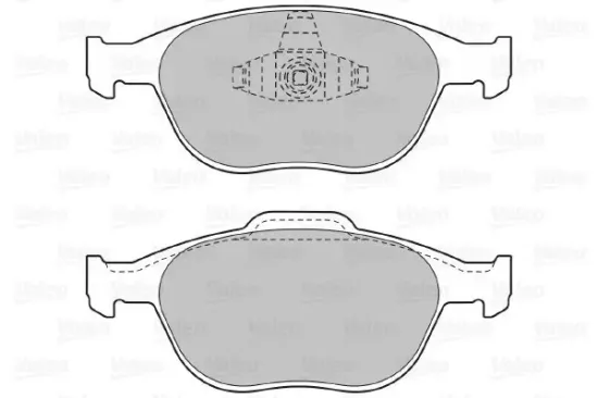 Bremsbelagsatz, Scheibenbremse Vorderachse VALEO 598639 Bild Bremsbelagsatz, Scheibenbremse Vorderachse VALEO 598639