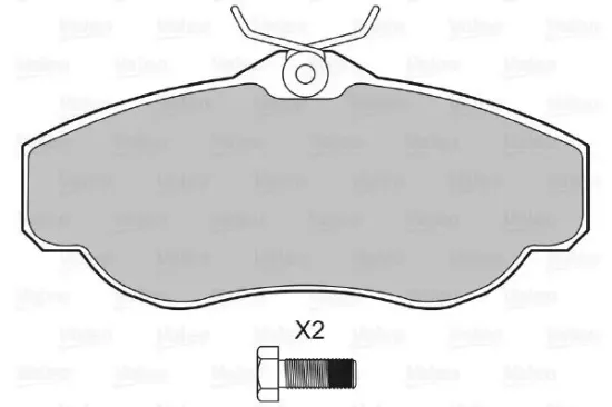 Bremsbelagsatz, Scheibenbremse Vorderachse VALEO 598441 Bild Bremsbelagsatz, Scheibenbremse Vorderachse VALEO 598441