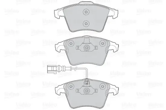 Bremsbelagsatz, Scheibenbremse Vorderachse VALEO 302041 Bild Bremsbelagsatz, Scheibenbremse Vorderachse VALEO 302041