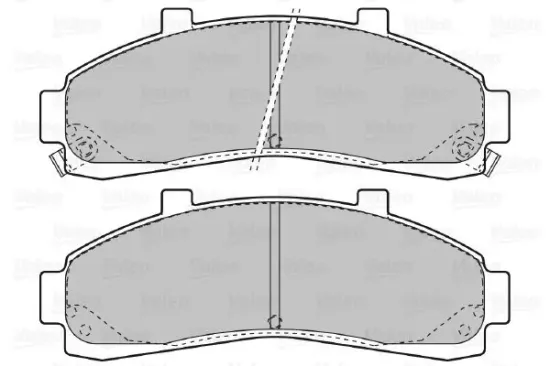 Bremsbelagsatz, Scheibenbremse Vorderachse VALEO 598906 Bild Bremsbelagsatz, Scheibenbremse Vorderachse VALEO 598906