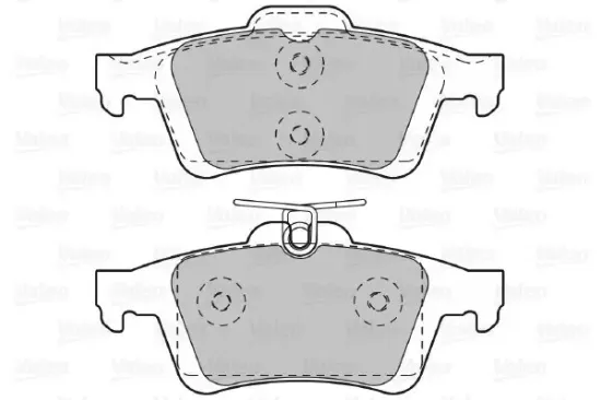 Bremsbelagsatz, Scheibenbremse Hinterachse VALEO 601044 Bild Bremsbelagsatz, Scheibenbremse Hinterachse VALEO 601044