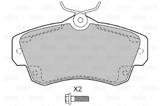 Bremsbelagsatz, Scheibenbremse Vorderachse VALEO 598543 Bild Bremsbelagsatz, Scheibenbremse Vorderachse VALEO 598543