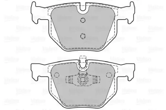Bremsbelagsatz, Scheibenbremse Hinterachse VALEO 598885 Bild Bremsbelagsatz, Scheibenbremse Hinterachse VALEO 598885